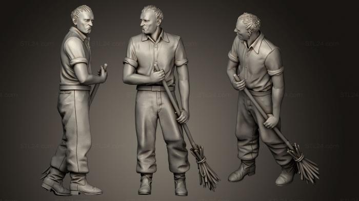 Figurines of people (workers 7, STKH_0161) 3D models for cnc
